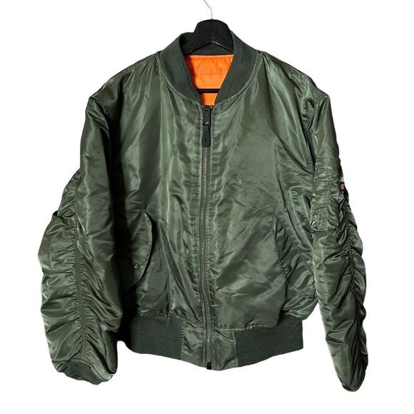 Alpha Industries MA-1 Reversible Bomber Jacket Large - Picture 1 of 4